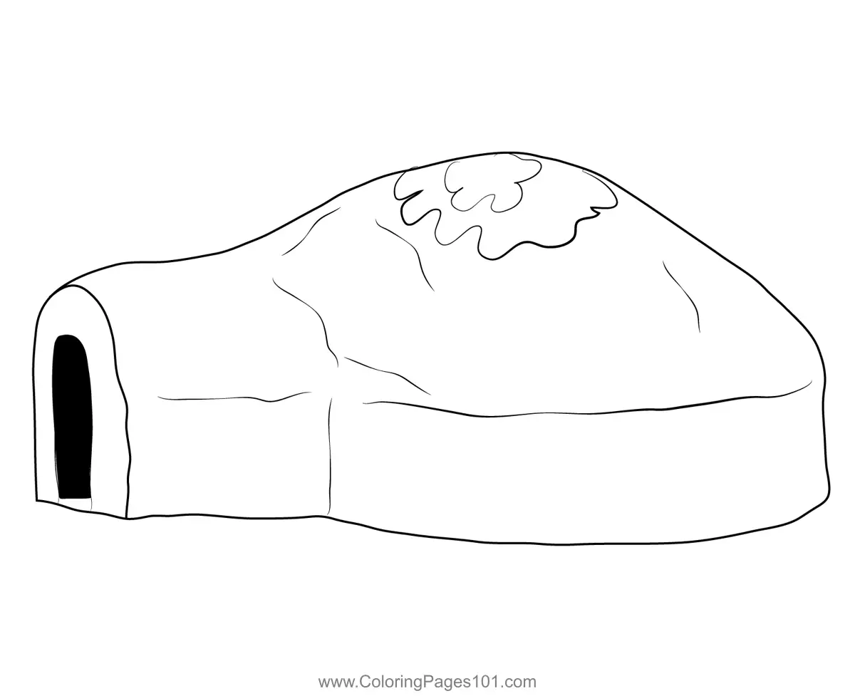 Igloo Coloring Pages 4