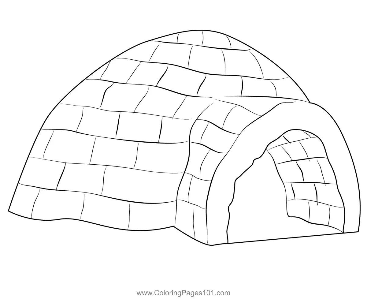 Igloo Coloring Pages 5