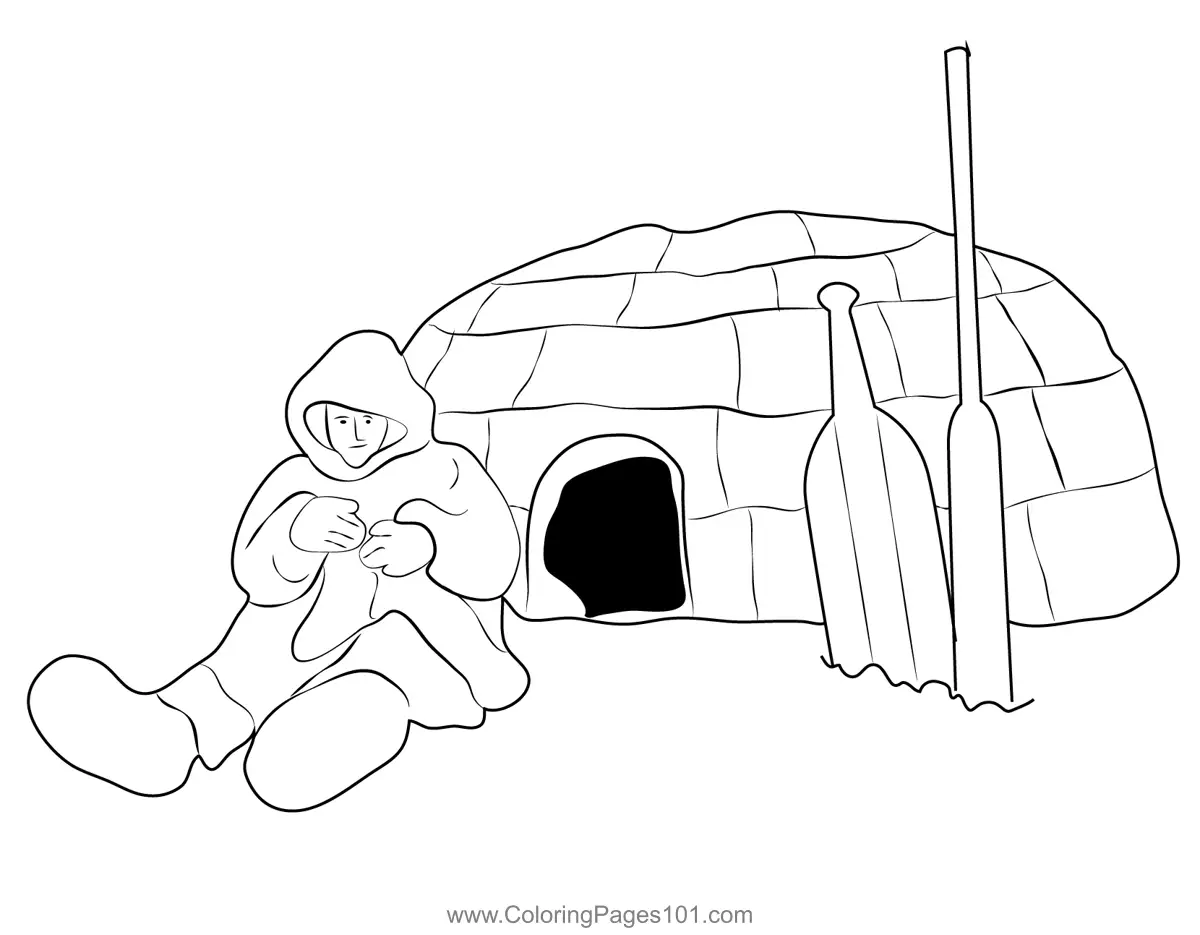 Igloo Coloring Pages 6