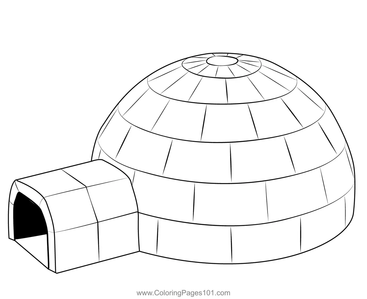 Igloo Coloring Pages 8