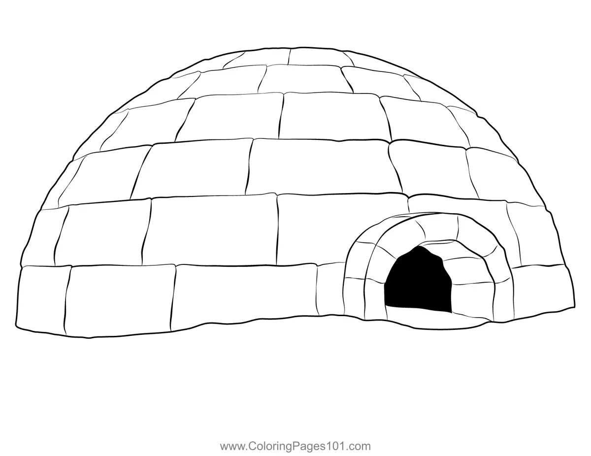 Igloo Coloring Pages 9