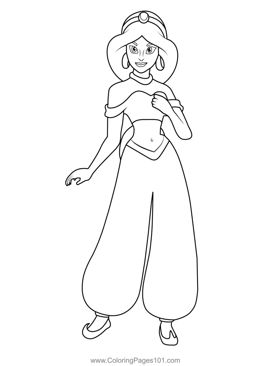 Jasmine Coloring Pages 5