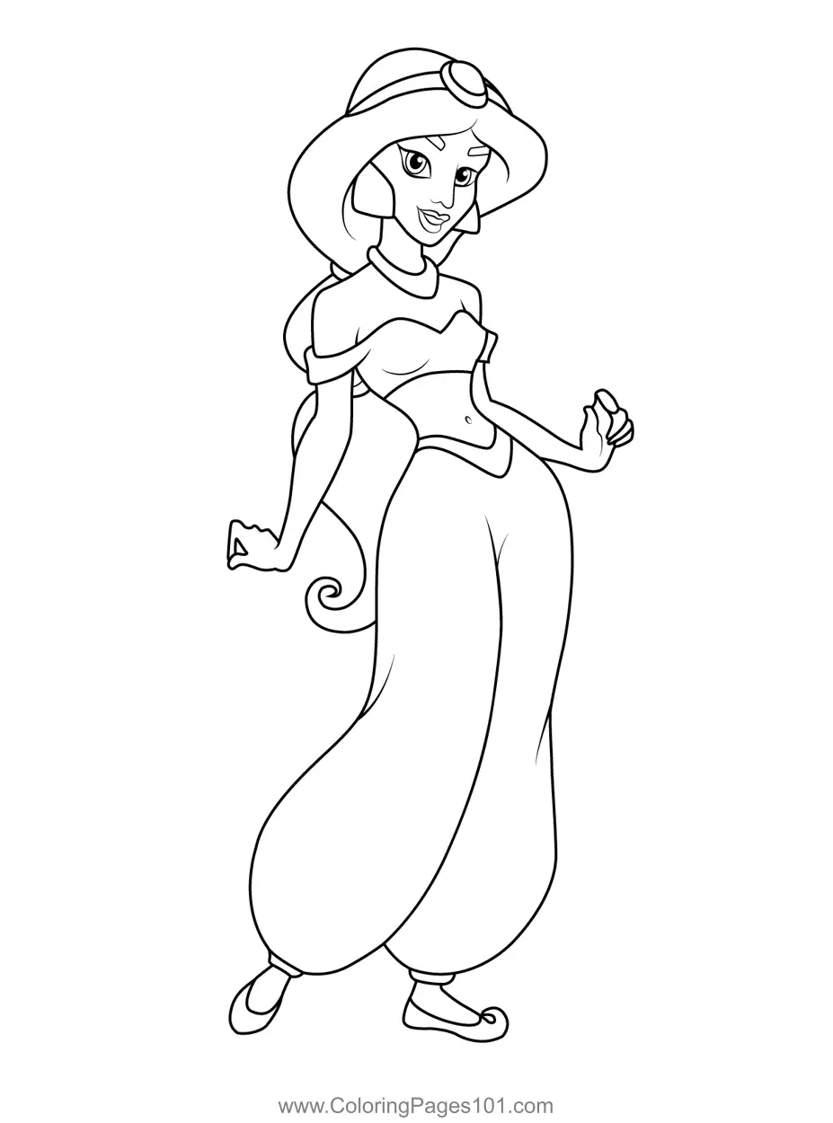 Jasmine Coloring Pages 9