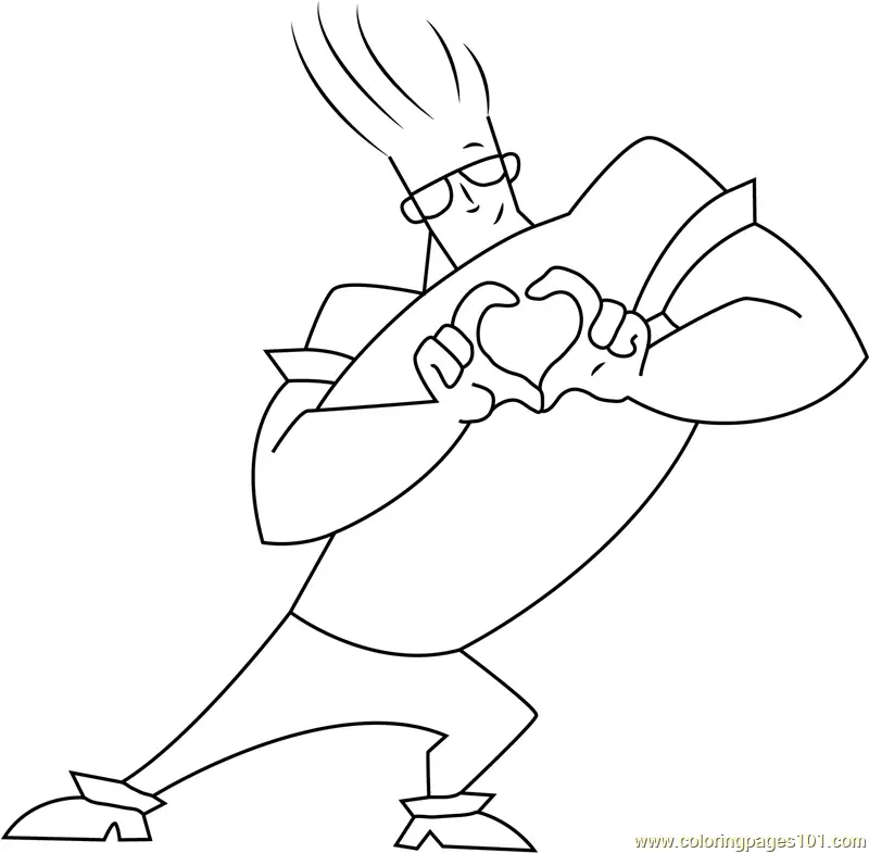 Johnny Bravo Coloring Pages 11