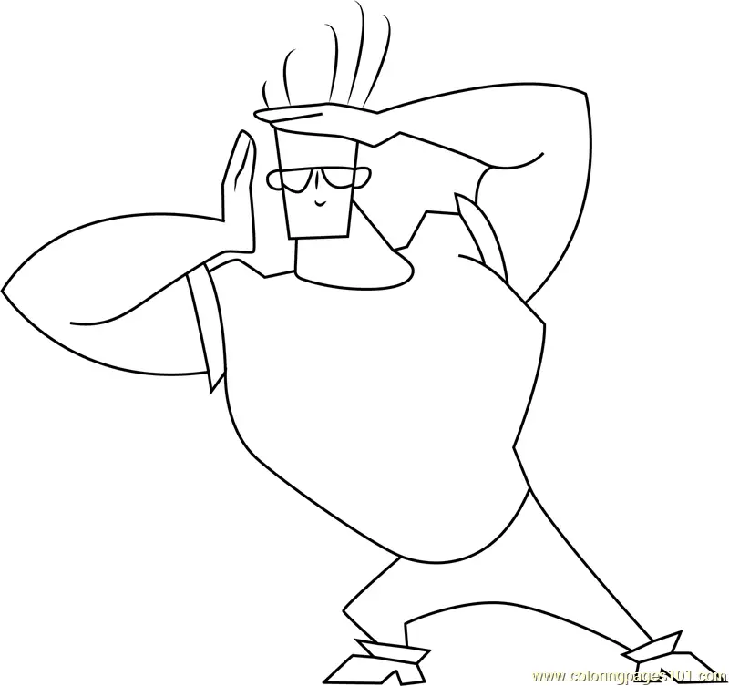 Johnny Bravo Coloring Pages 6
