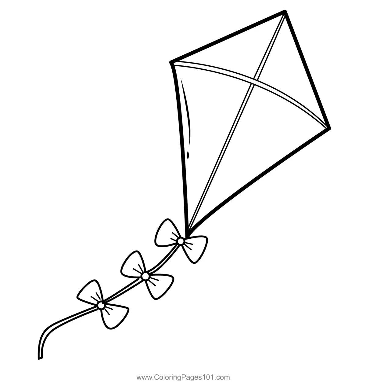 Kite Flying Coloring Pages