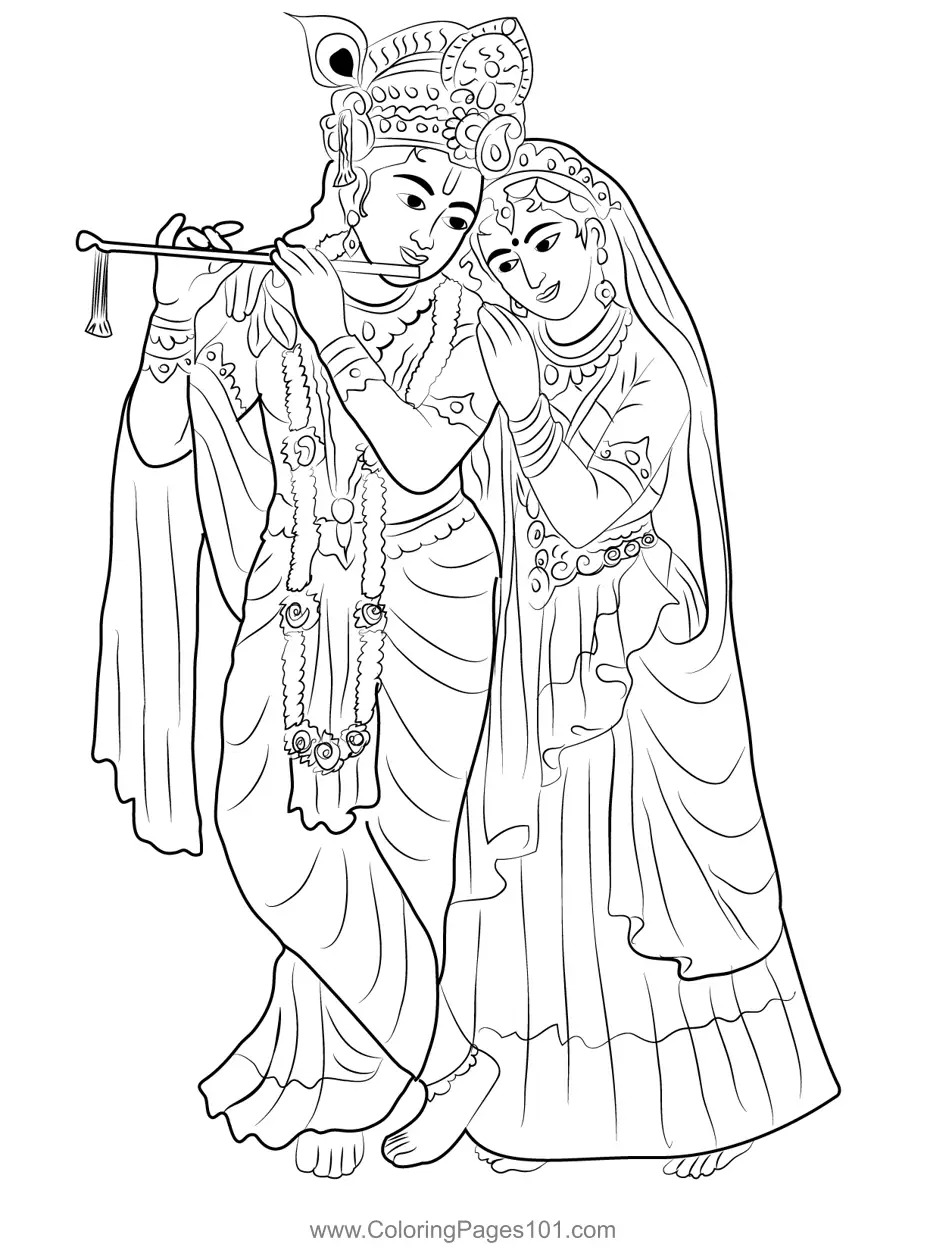 Krishna Janmashtami Coloring Pages 3