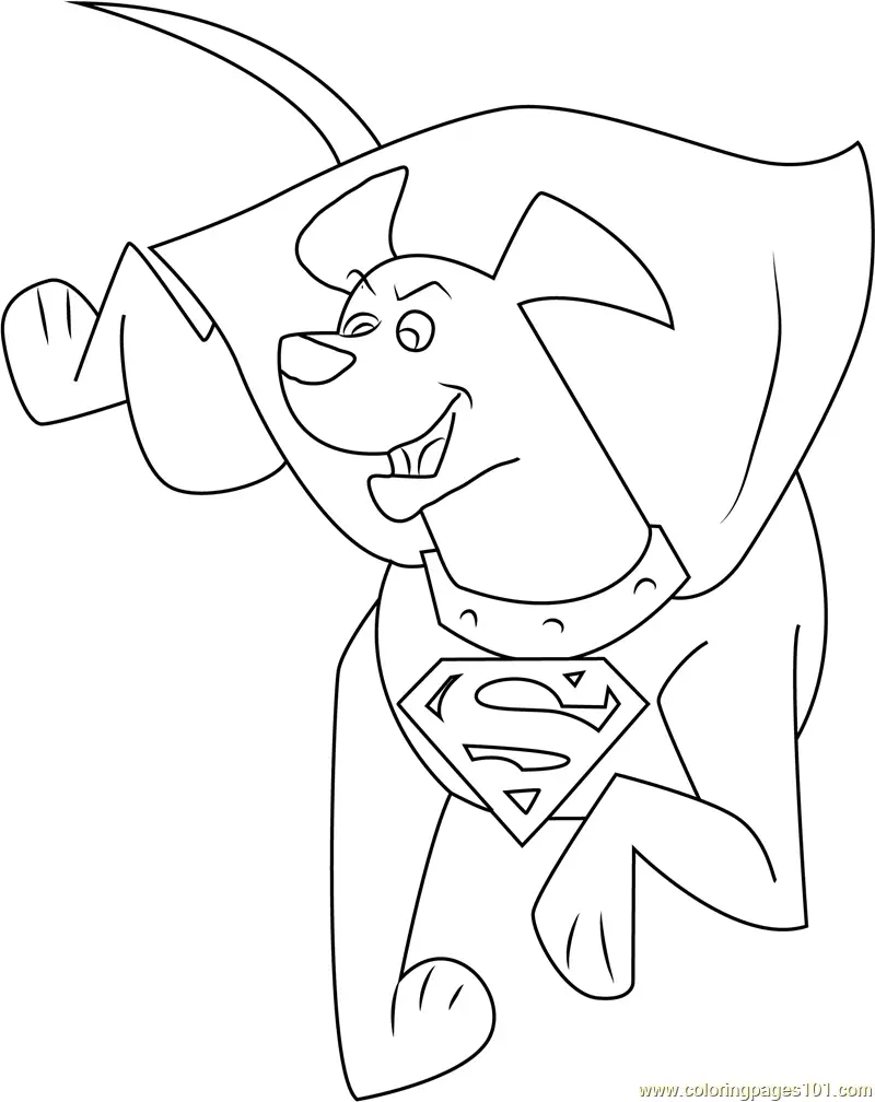 Krypto Coloring Pages 2