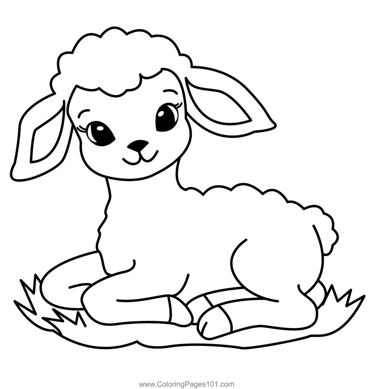 Lamb Coloring Pages 1