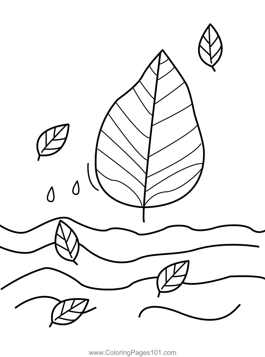 Leaves Coloring Pages 1