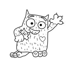 Love Monster Coloring Pages 11