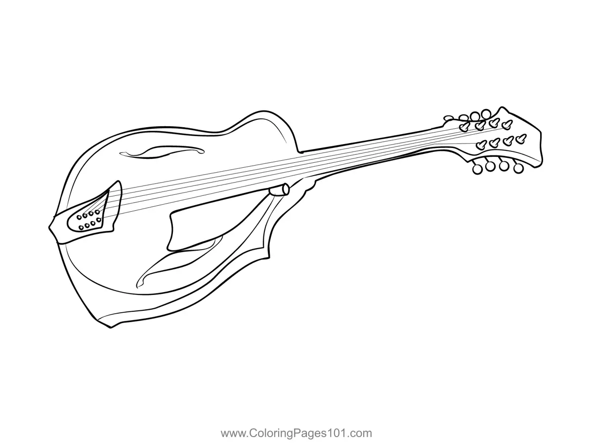 Mandolin Coloring Pages 6