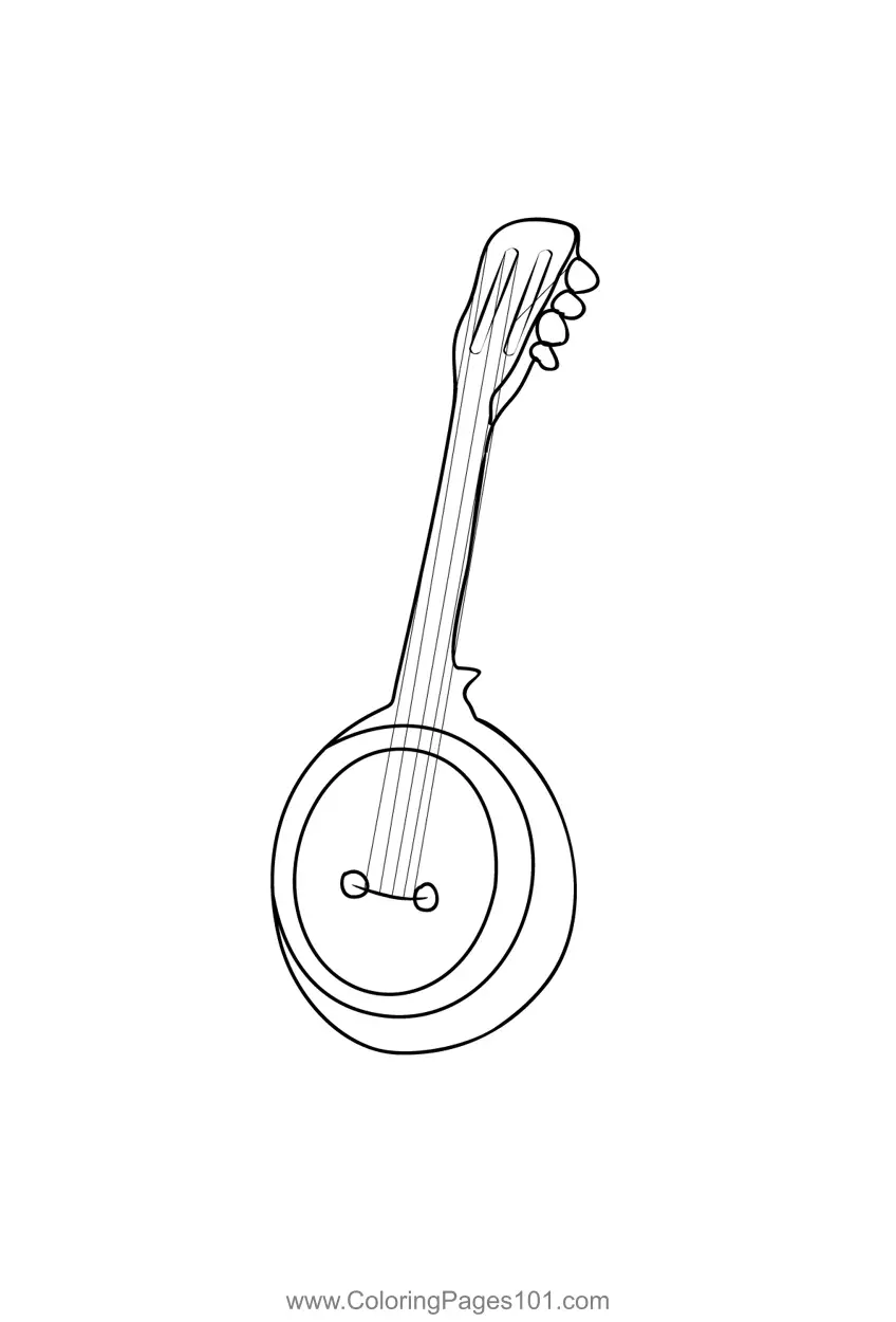 Mandolin Coloring Pages 7