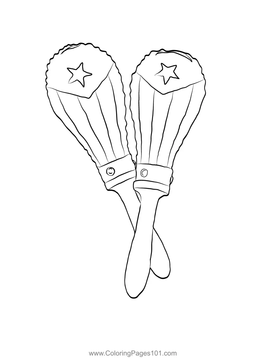 Maraca Coloring Pages 3