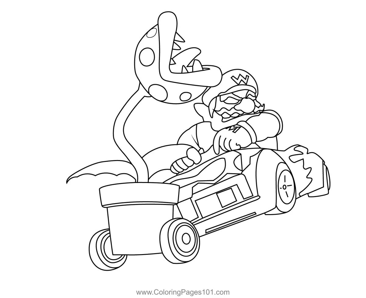 Mario Kart Coloring Pages 7