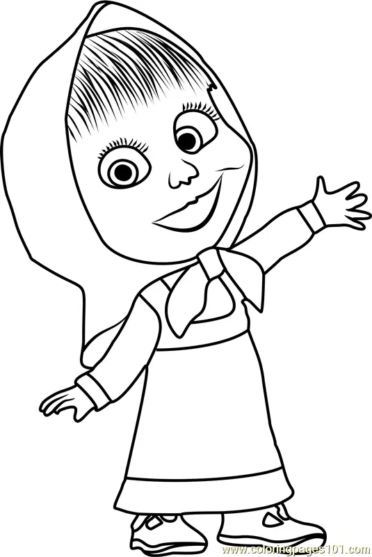 Masha and the Bear Coloring Pages 10