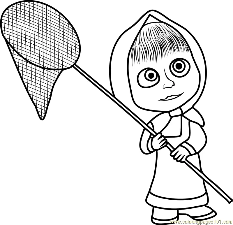 Masha and the Bear Coloring Pages 11