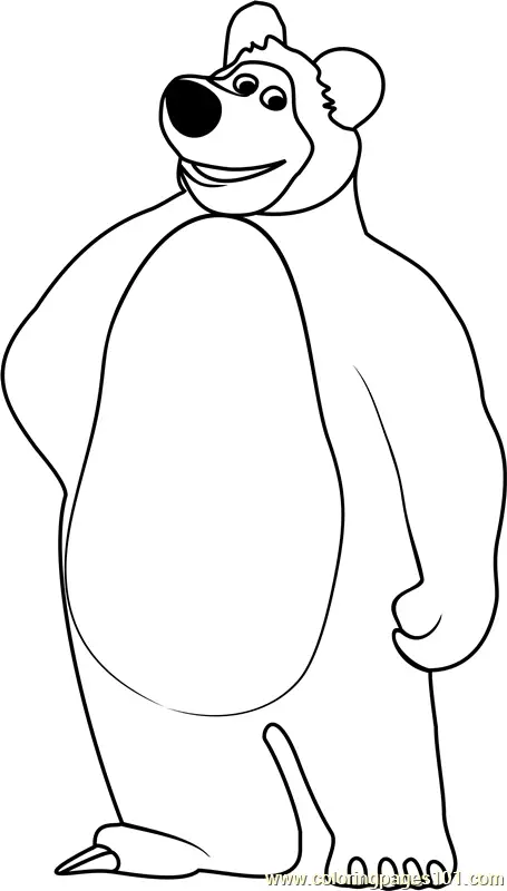 Masha and the Bear Coloring Pages 4