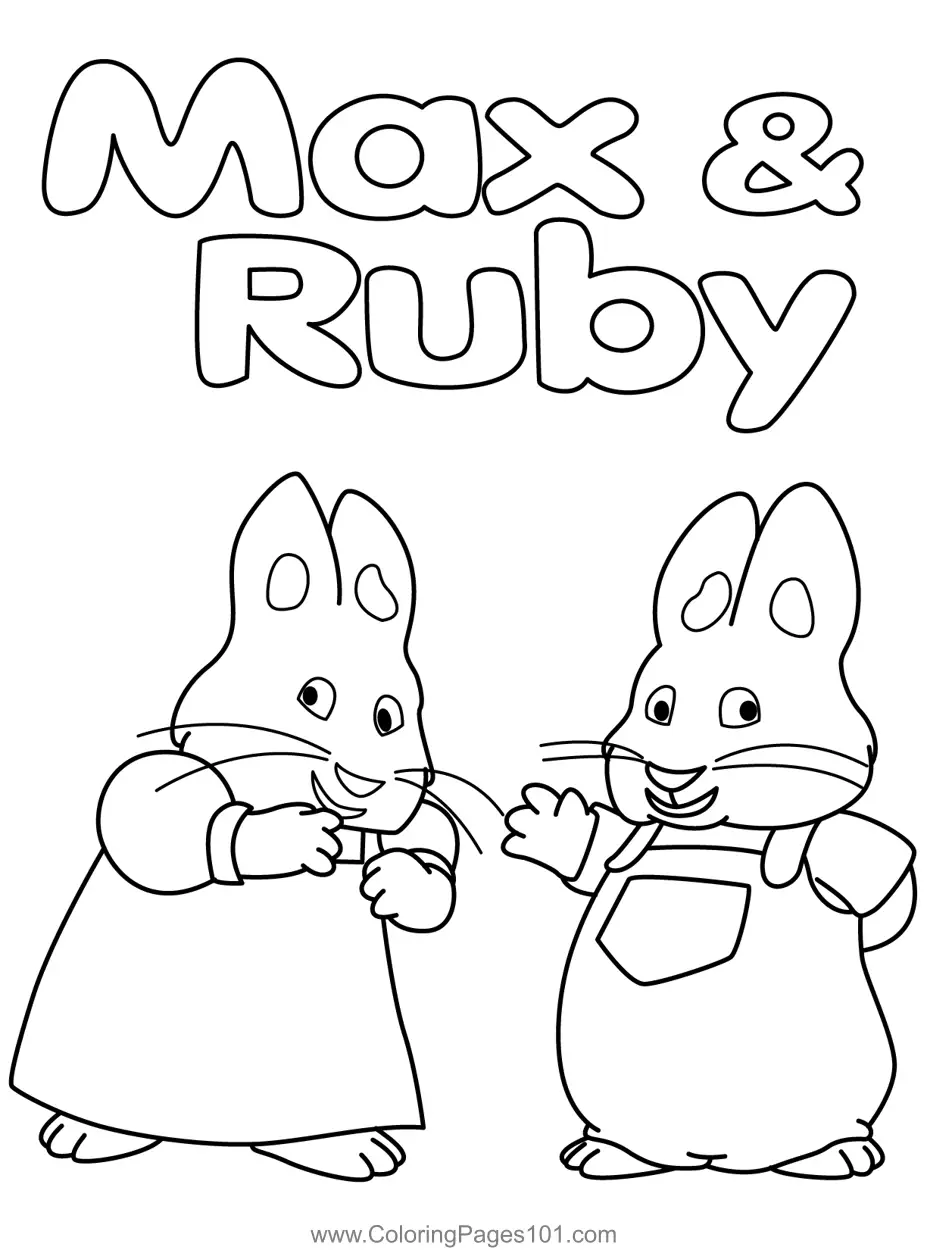 Max and Ruby Coloring Pages 9
