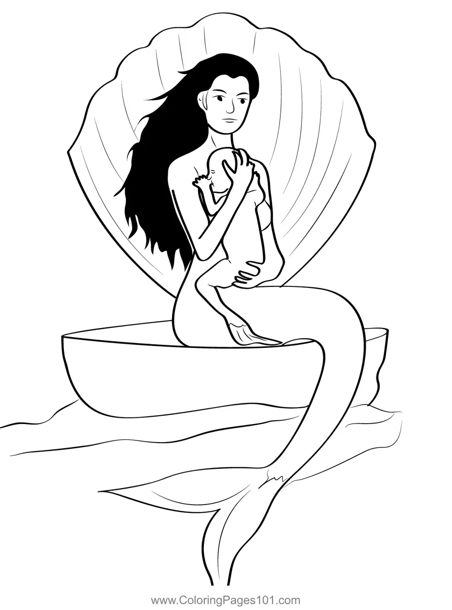 Mermaids Coloring Pages 4