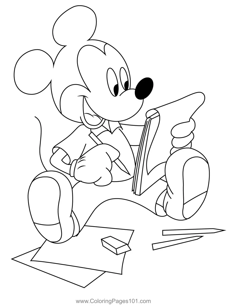 Mickey Mouse Coloring Pages 2