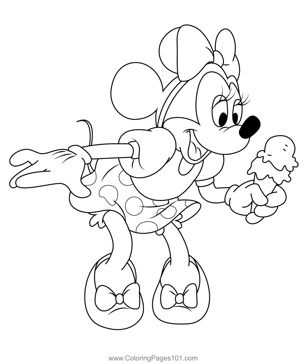 Minnie Mouse Coloring Pages 10