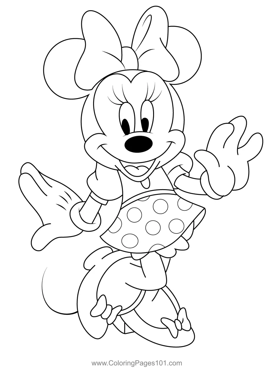 Minnie Mouse Coloring Pages 8