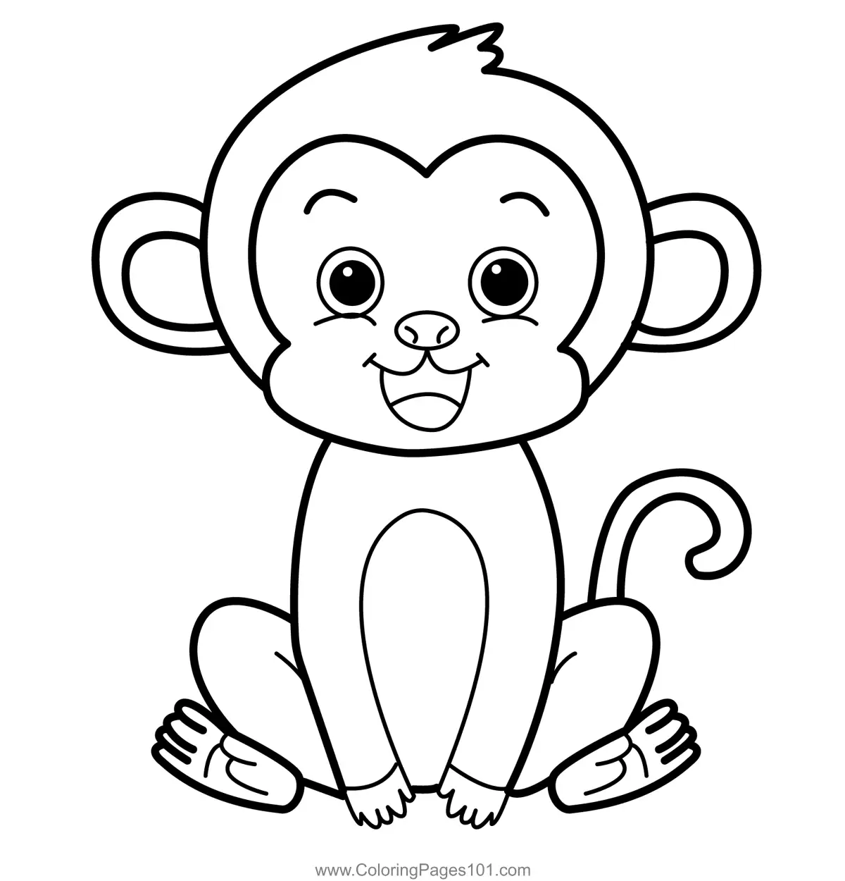 Monkey Coloring Pages 6