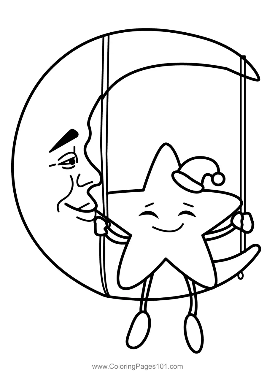 Moon Coloring Pages 1
