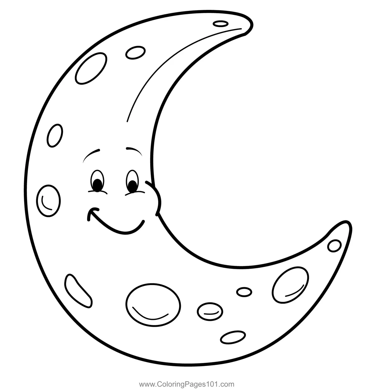 Moon Coloring Pages