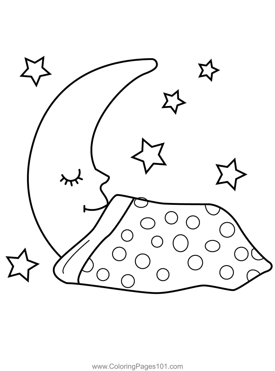 Moon Coloring Pages 2