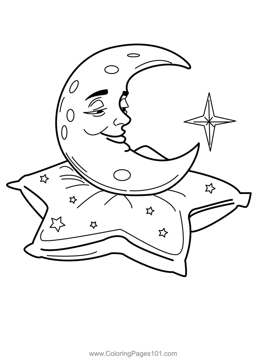Moon Coloring Pages 3
