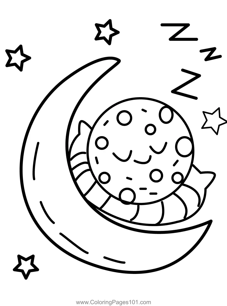 Moon Coloring Pages 5