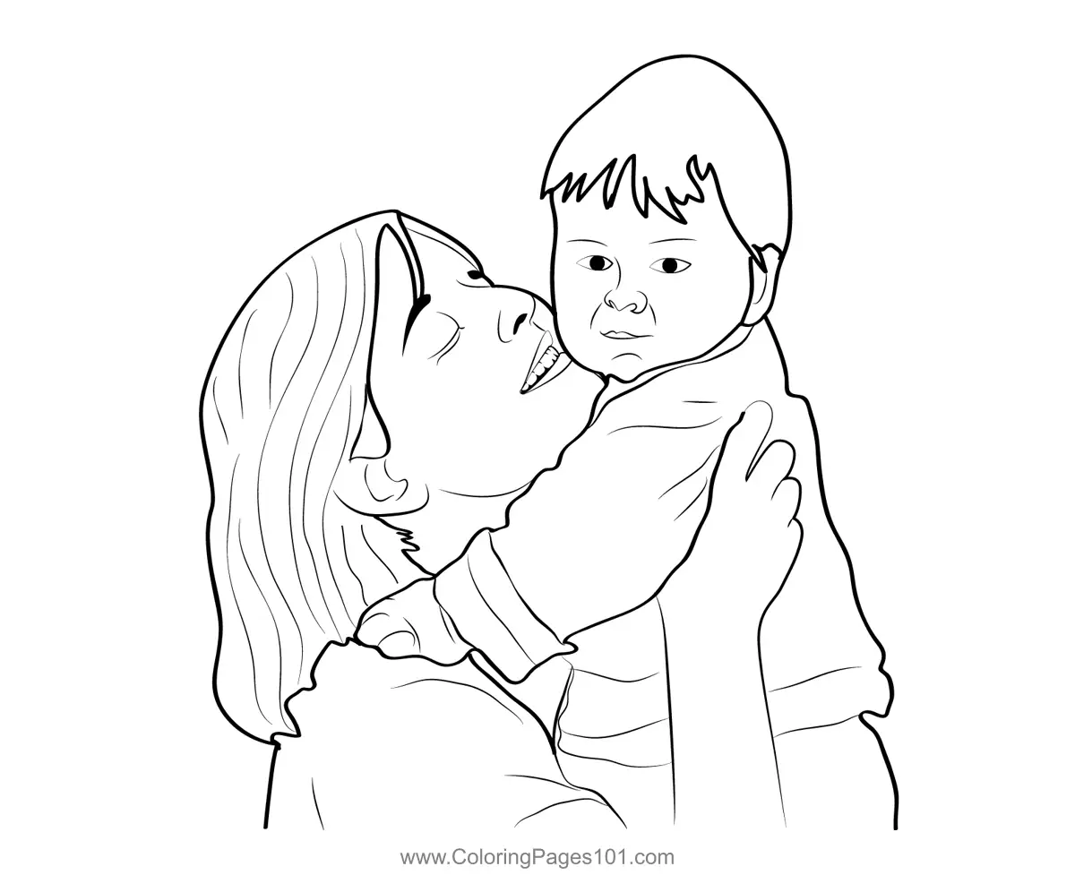 Mothers Day Coloring Pages 1