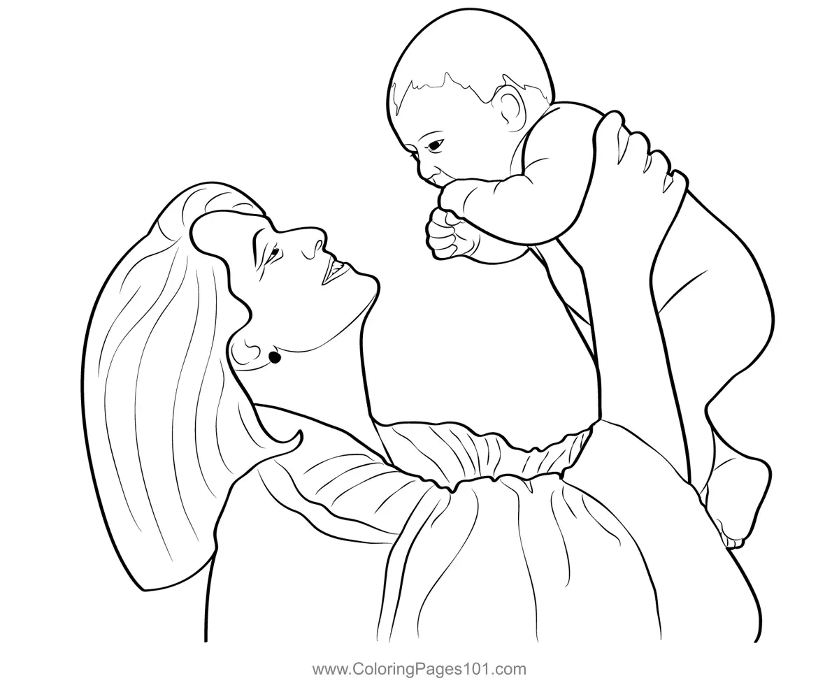 Mothers Day Coloring Pages 5