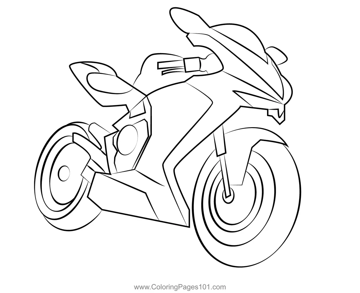 Motorbikes Coloring Pages 3