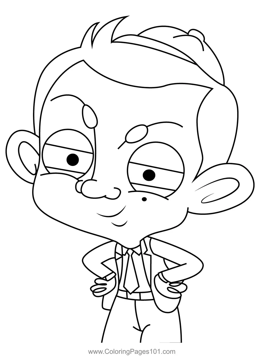 Mr Bean Coloring Pages 1