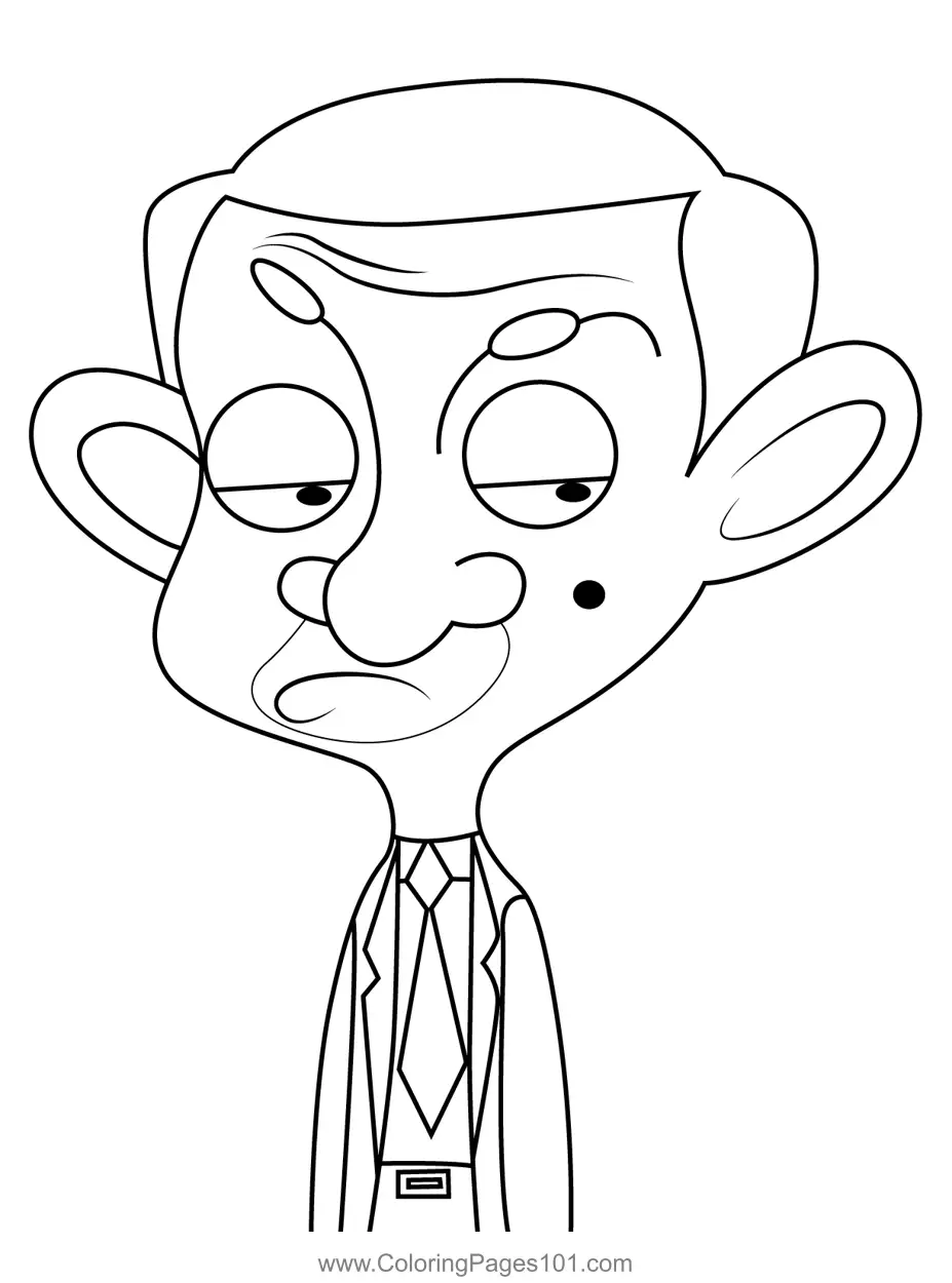 Mr Bean Coloring Pages 2