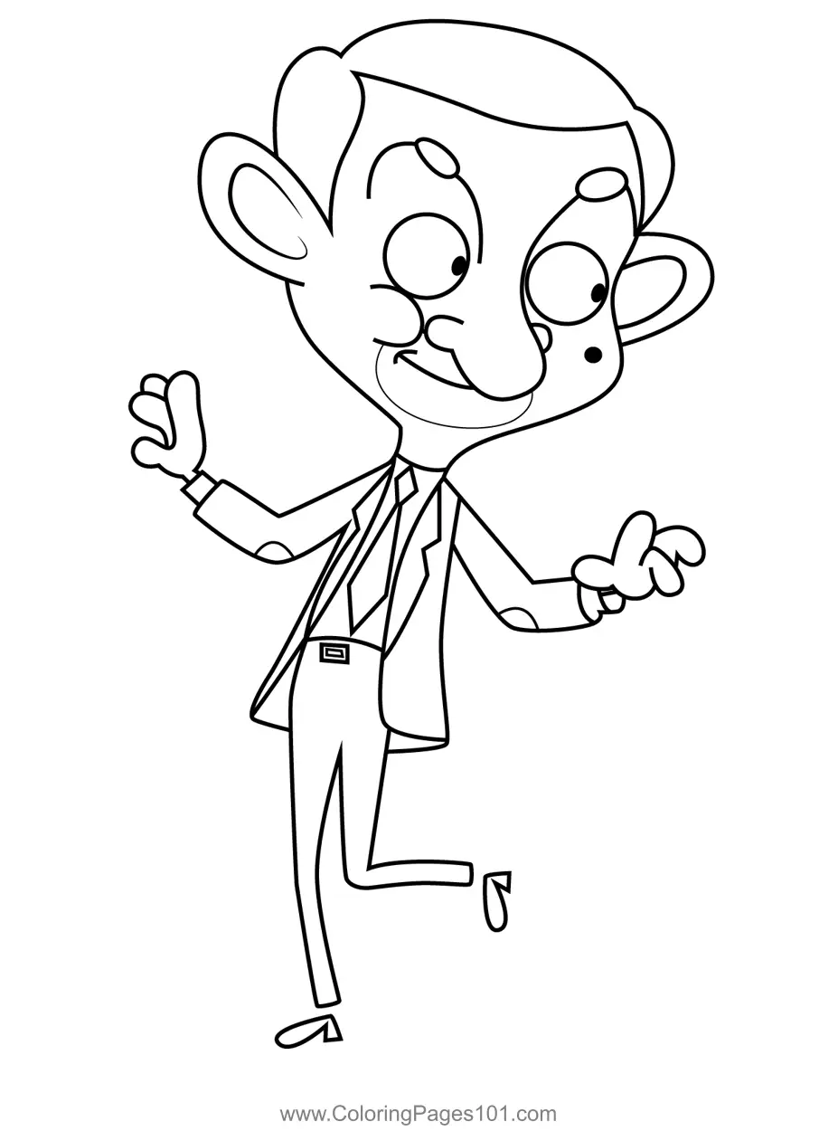 Mr Bean Coloring Pages 7