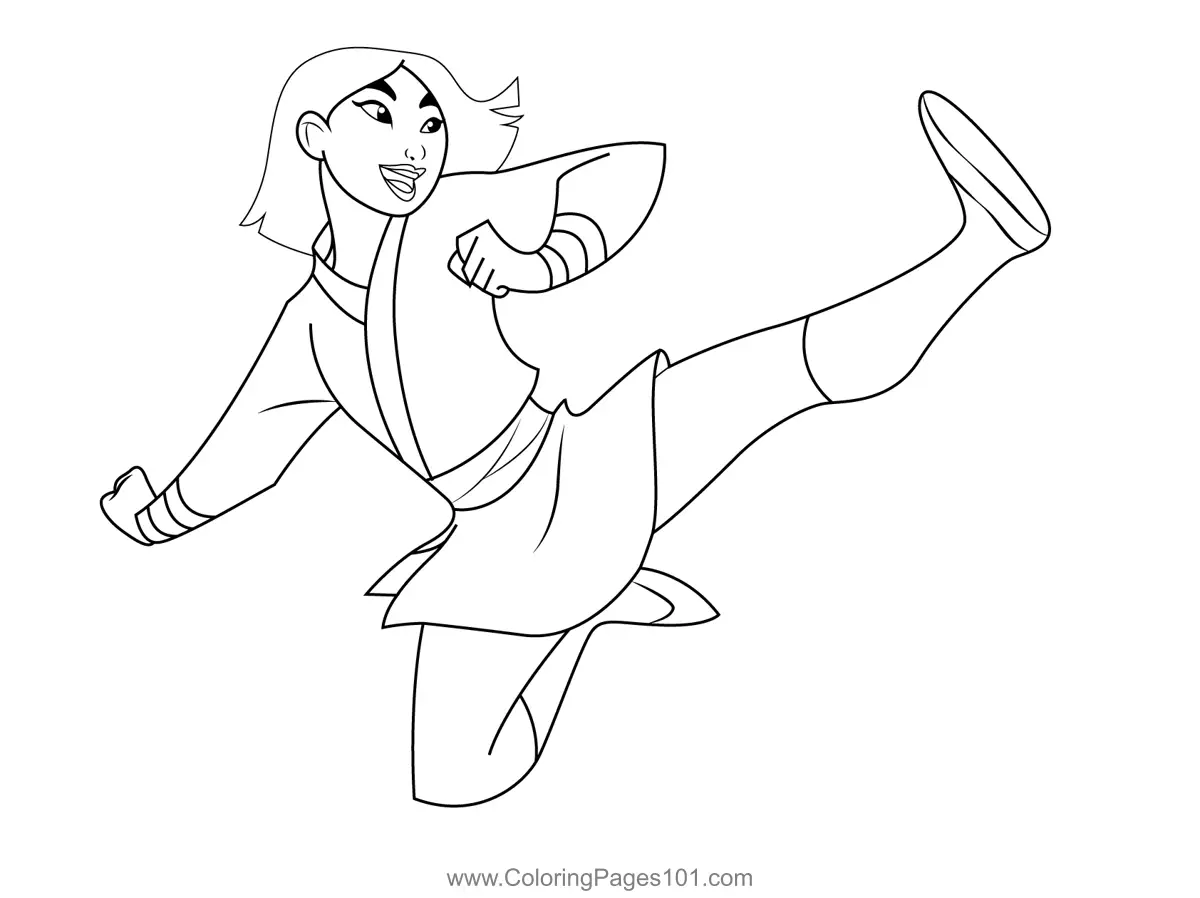 Mulan Coloring Pages 1