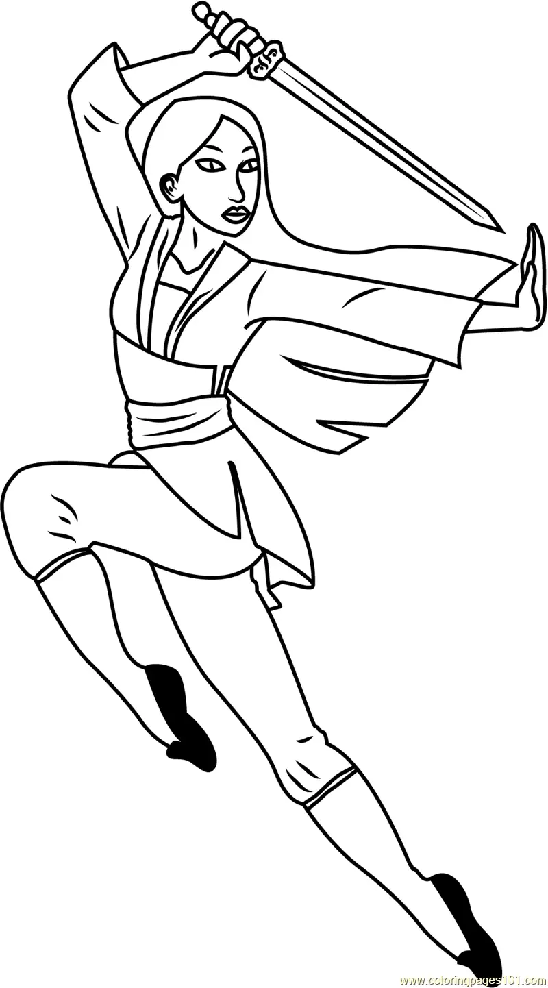 Mulan Coloring Pages 10