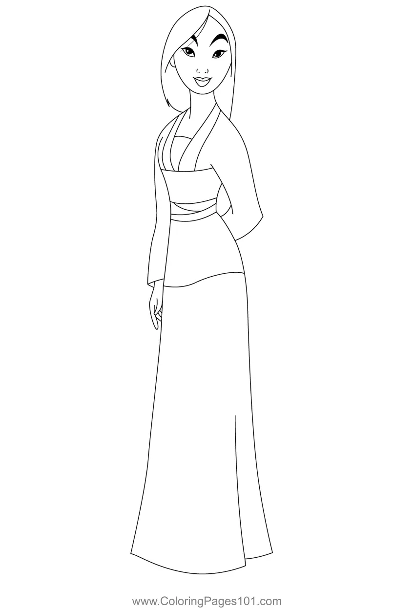Mulan Coloring Pages 4