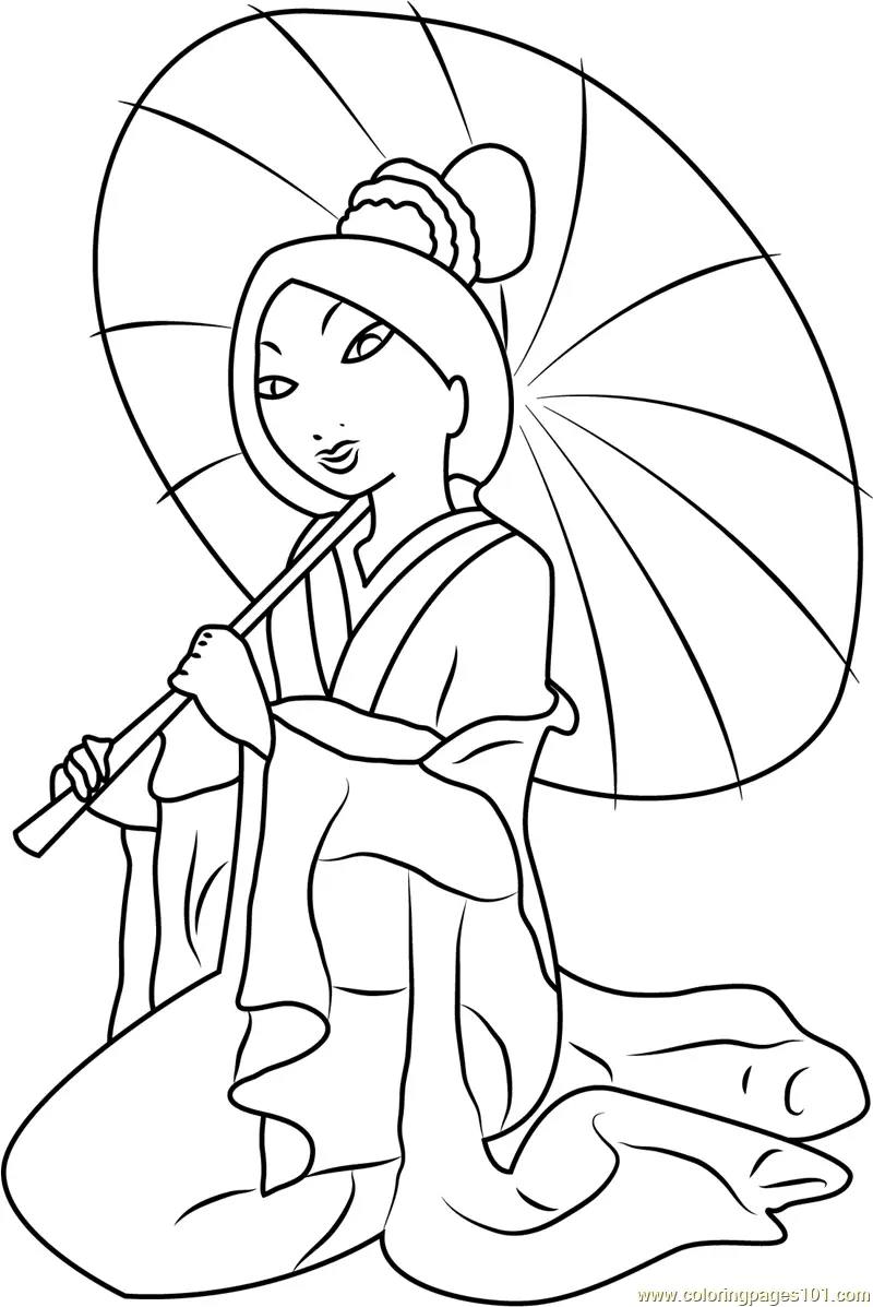 Mulan Coloring Pages 9