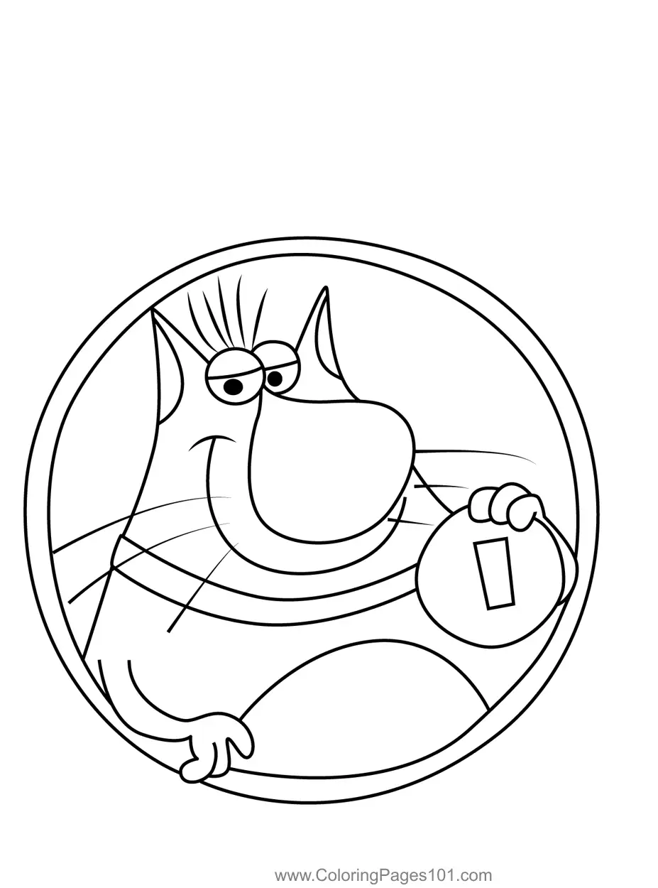 Nature Cat Coloring Pages 1
