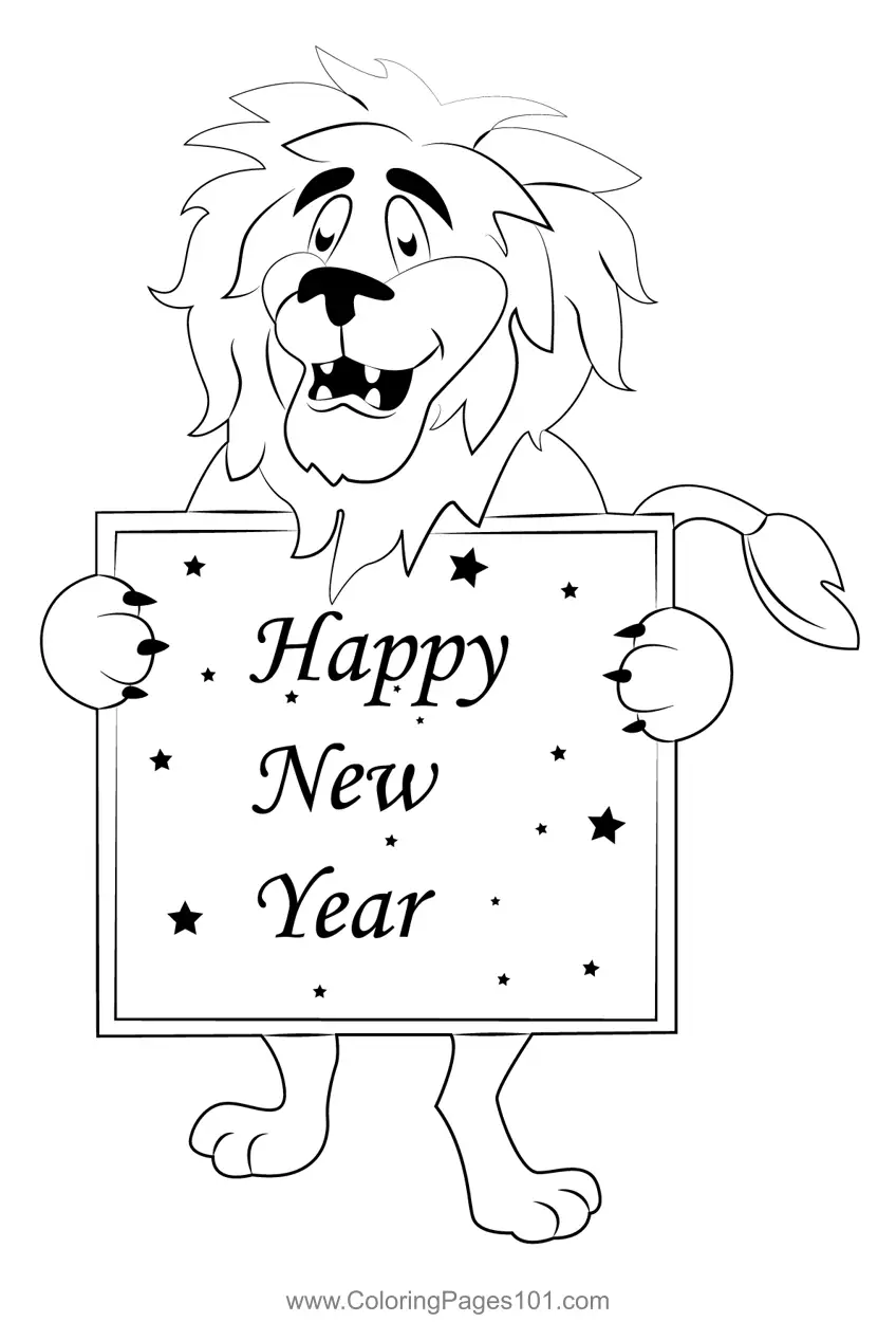 New Year Coloring Pages 1