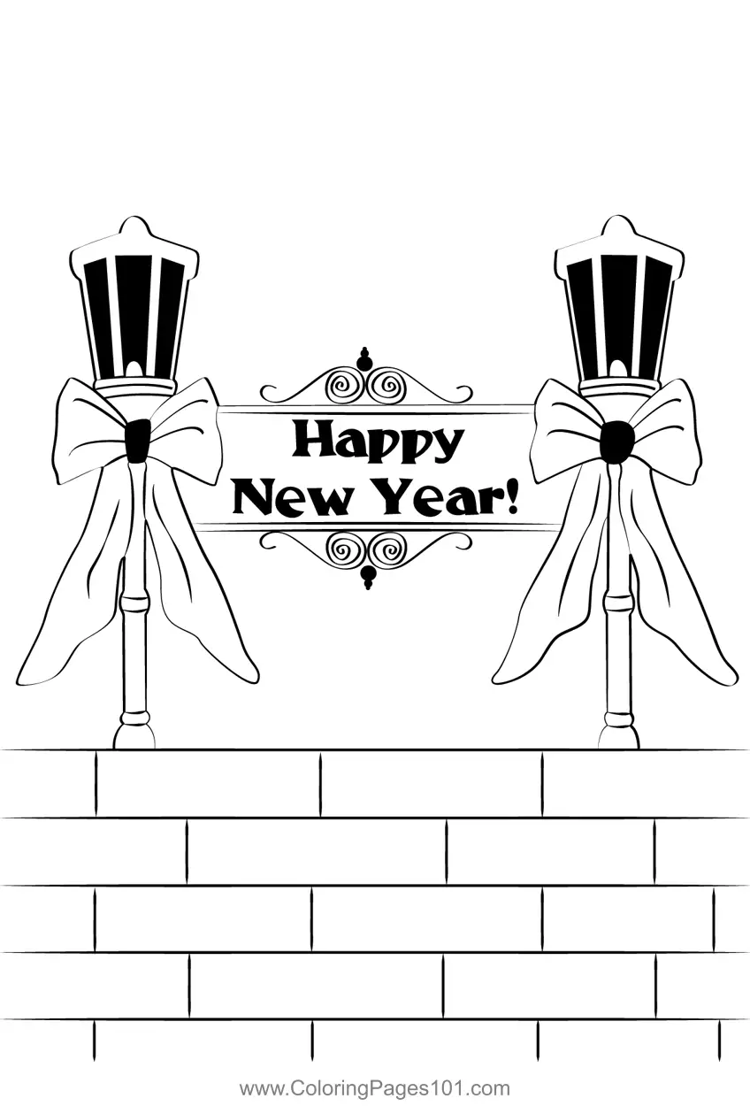 New Year Coloring Pages 5