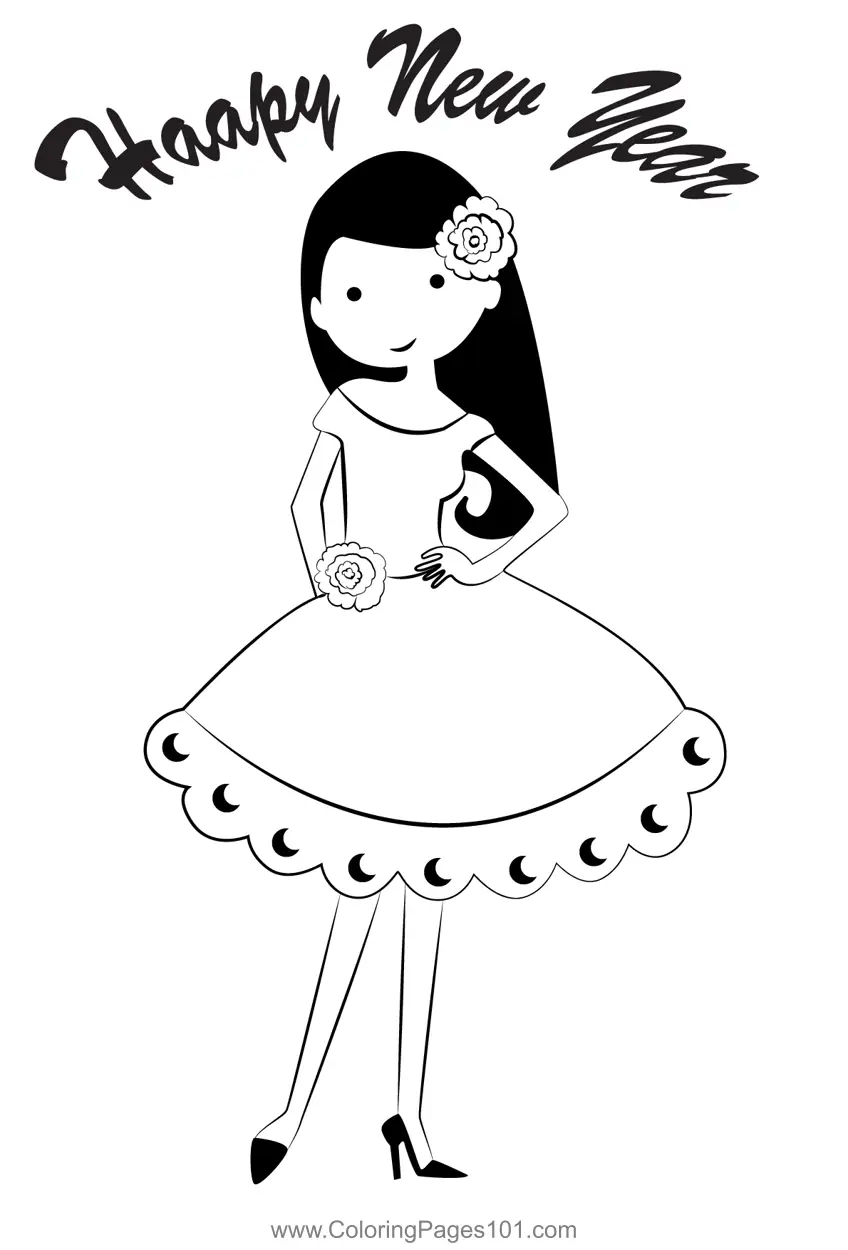 New Year Coloring Pages 8