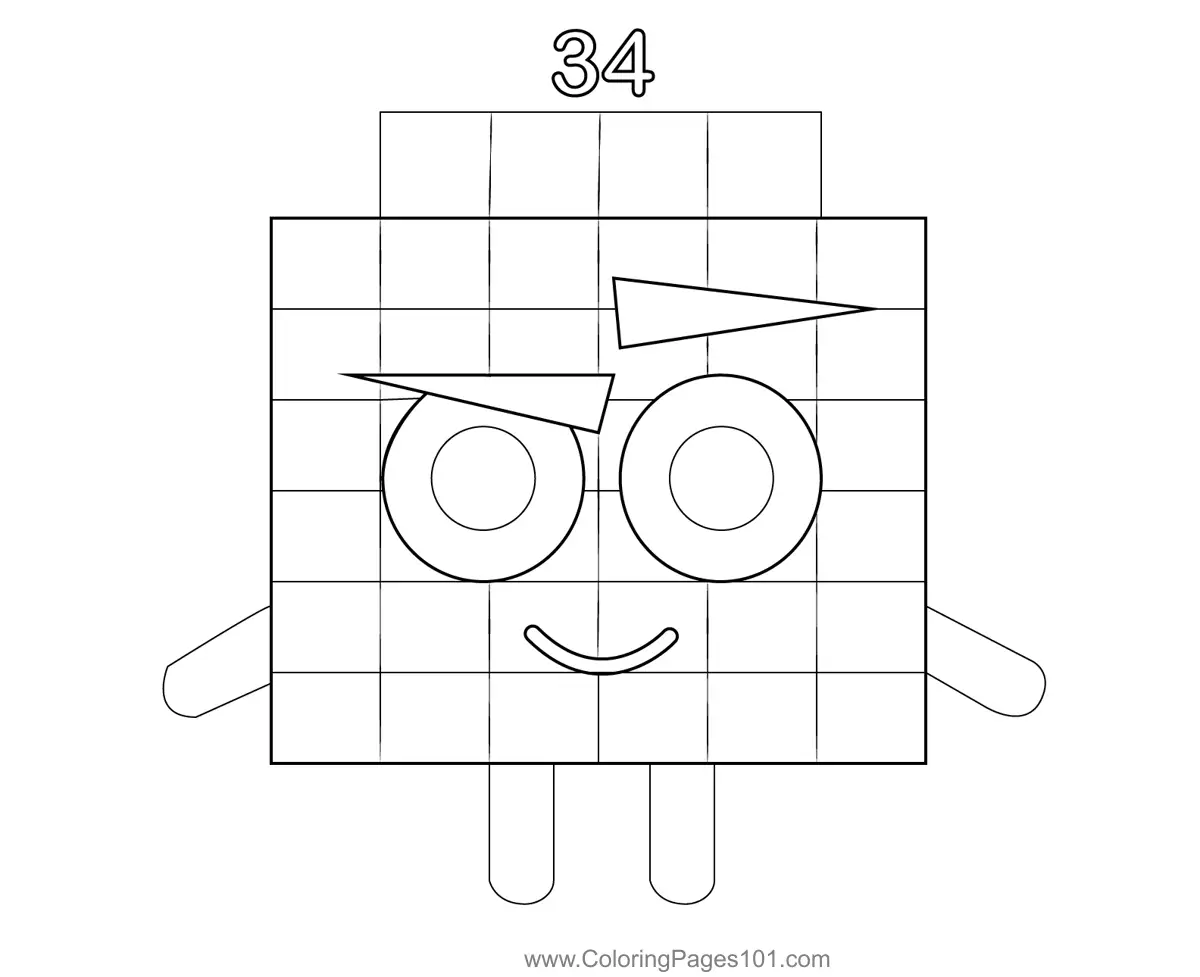 Numberblocks Coloring Pages 10
