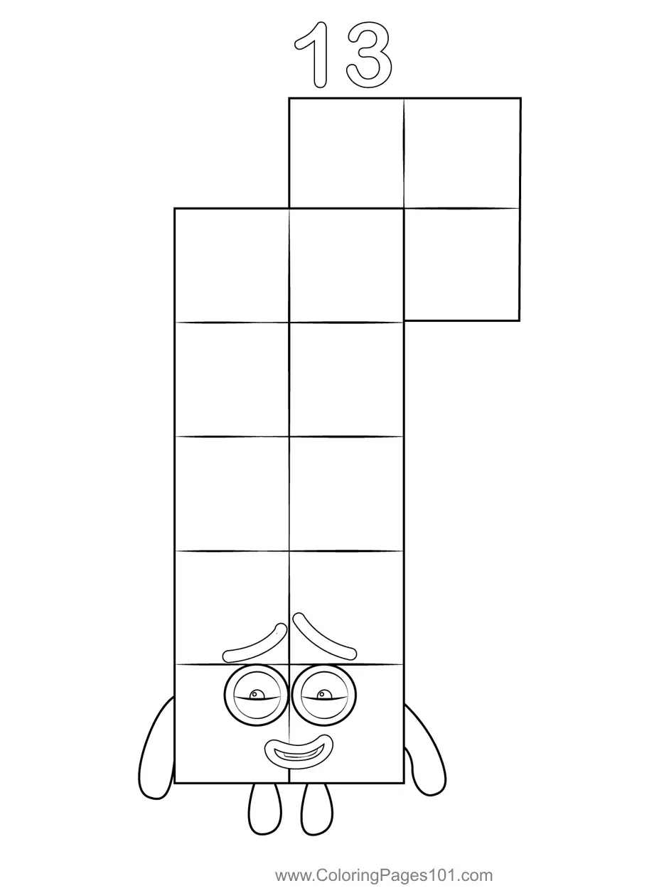 Numberblocks Coloring Pages 11