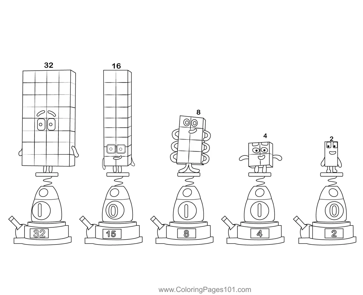 Numberblocks Coloring Pages